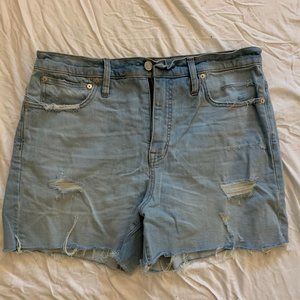Madewell Light Wash Denim Cutoff Shorts